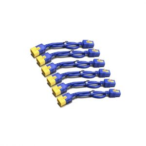 APC Power Cord Kit (6 ea), Locking, C19 to C20, 0.6m (2ft), Blue