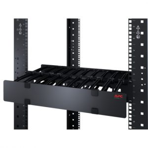 APC NetShelter Cable Management, Horizontal Cable Manager, 2U, with Cable Tie, Single Side with Cover, 482 x 89 x 165 mm